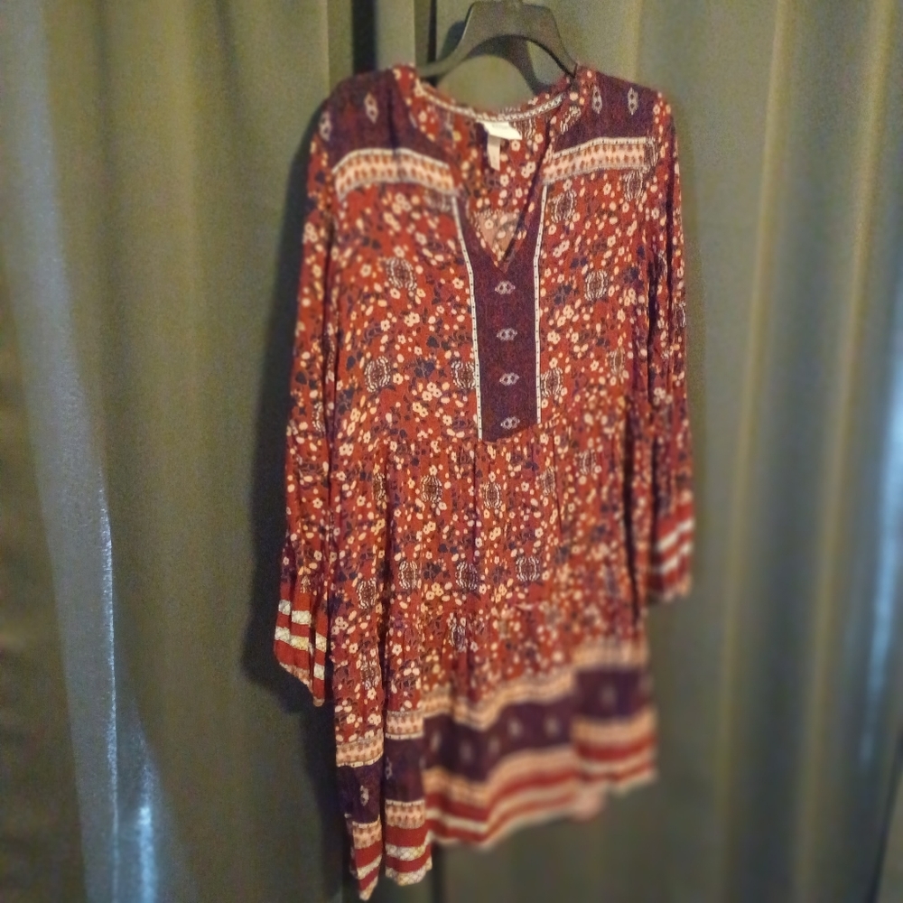 Womens EUC Knox Rose long sleeve dress Size M